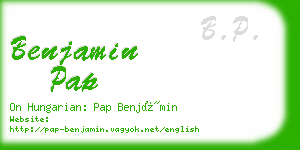 benjamin pap business card
